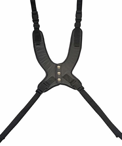 BioForm Semi-Stretch (Black Reverse Dartex) Standard Anterior Trunk Support, Snap Closure