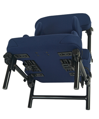Bio ST Custom Contour Seat Cushion, a 2” medium density foam pkg., contoured to offer abduction and adduction,¼” HDPE solid insert, a zippered Neoprene cover. Velcro