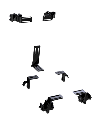Modify to a Hinged Seat to Back Bracket, Flush, with knob release hardware for seat and back, 7/8" tubing.