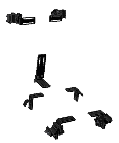 Modify to a Hinged Seat to Back Bracket, Flush, with knob release hardware for seat and back, 7/8" tubing.