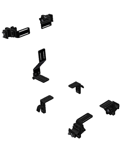 Modify to a Hinged Seat to Back Bracket, 3_ Offset, with knob release hardware for seat and back, 7/8" tubing.
