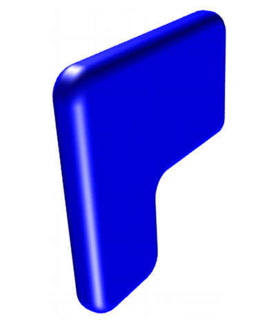 L-Shaped Lateral Knee Support Pads, pair