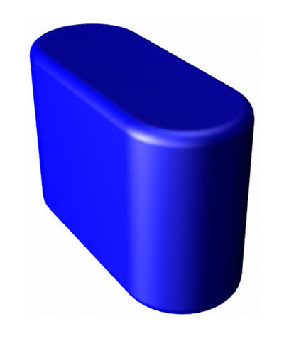 Custom Oval shaped, Medial Knee Support, Pad only (pommel)
