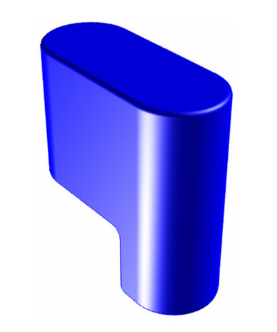 Custom L-shaped Oval, Medial Knee Support, Pad only (pommel)