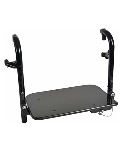 BioForm Double Leg (1 piece) Flip-Up Footplate, Self Centering Locking, for 14” Wheelchairs