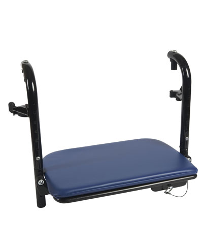 BioForm Padded Double Leg (1 piece) Flip-Up Footplate, Self Centering Locking, for 14” Wheelchairs