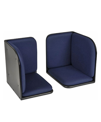 BioForm Single Leg Padded Footbox, Hardware to secure from Seat Pan, for 14” Wheelchairs (pair)
