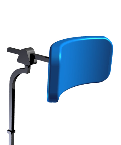 BioCurve Headrest Pad with removable Height, Depth and Angle Adjustable Hardware
