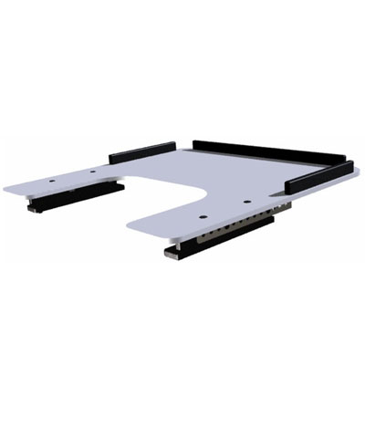 BioDezine Upper Extremity Support Tray, 3/8 White Sanalite, Slides w/ adjustable tray stops, Belt & up to 3 Rims